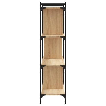 vidaXL Βιβλιοθήκη 4 Επιπέδων Sonoma Δρυς 76x32x123cm Επεξ. Ξύλο 1 τεμ.