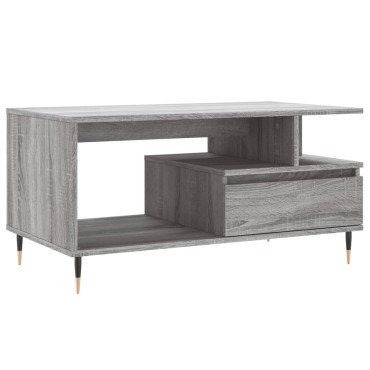 vidaXL Τραπεζάκι Σαλονιού Γκρι Sonoma 90x49x45cmΕπεξεργασμένο Ξύλο 1 τεμ.