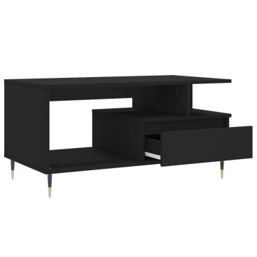 vidaXL Τραπεζάκι Σαλονιού Μαύρο 90x49x45cm Επεξεργασμένο Ξύλο 1 τεμ.