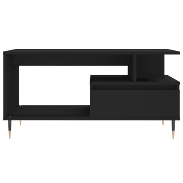 vidaXL Τραπεζάκι Σαλονιού Μαύρο 90x49x45cm Επεξεργασμένο Ξύλο 1 τεμ.