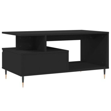 vidaXL Τραπεζάκι Σαλονιού Μαύρο 90x49x45cm Επεξεργασμένο Ξύλο 1 τεμ.