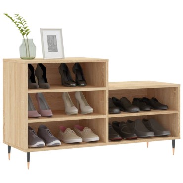 vidaXL Παπουτσοθήκη Sonoma Δρυς 102x36x60cm από Επεξεργασμένο Ξύλο