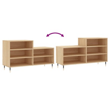 vidaXL Παπουτσοθήκη Sonoma Δρυς 102x36x60cm από Επεξεργασμένο Ξύλο