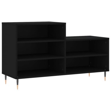 vidaXL Παπουτσοθήκη Μαύρο 102x36x60cm από Επεξεργασμένο Ξύλο