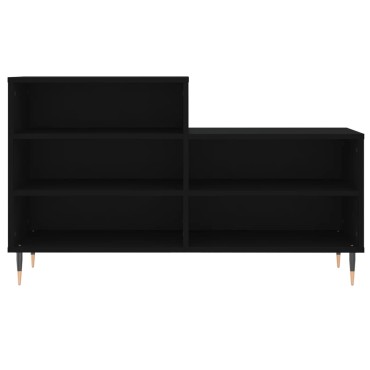 vidaXL Παπουτσοθήκη Μαύρο 102x36x60cm από Επεξεργασμένο Ξύλο