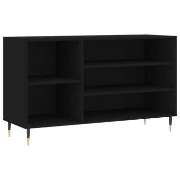 vidaXL Παπουτσοθήκη Μαύρο 102x36x60cm από Επεξεργασμένο Ξύλο