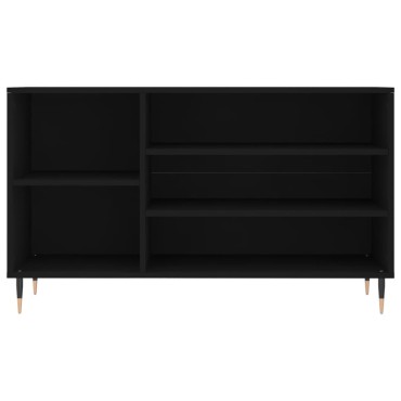 vidaXL Παπουτσοθήκη Μαύρο 102x36x60cm από Επεξεργασμένο Ξύλο