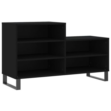 vidaXL Παπουτσοθήκη Μαύρο 102x36x60cm από Επεξεργασμένο Ξύλο