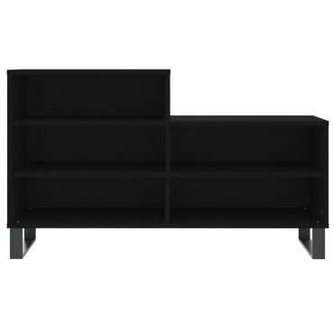 vidaXL Παπουτσοθήκη Μαύρο 102x36x60cm από Επεξεργασμένο Ξύλο