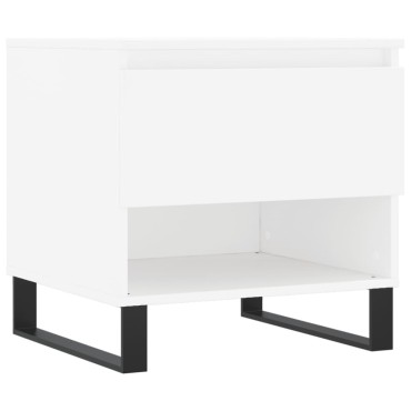 vidaXL Τραπεζάκια Σαλονιού 2 τεμ. Λευκά 50x46x50cm Επεξεργασμένο Ξύλο