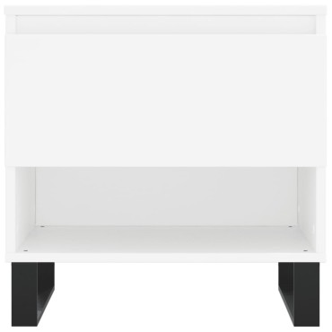 vidaXL Τραπεζάκια Σαλονιού 2 τεμ. Λευκά 50x46x50cm Επεξεργασμένο Ξύλο