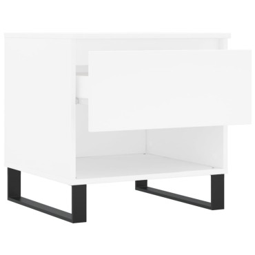 vidaXL Τραπεζάκια Σαλονιού 2 τεμ. Λευκά 50x46x50cm Επεξεργασμένο Ξύλο