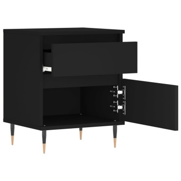 vidaXL Κομοδίνο Μαύρο 40x35x50cm από Επεξεργασμένο Ξύλο 1 τεμ.