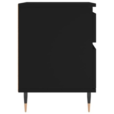 vidaXL Κομοδίνο Μαύρο 40x35x50cm από Επεξεργασμένο Ξύλο 1 τεμ.