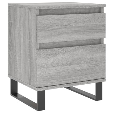 vidaXL Κομοδίνο Γκρι Sonoma 40x35x50cm από Επεξεργασμένο Ξύλο 1 τεμ.