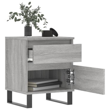 vidaXL Κομοδίνο Γκρι Sonoma 40x35x50cm από Επεξεργασμένο Ξύλο 1 τεμ.