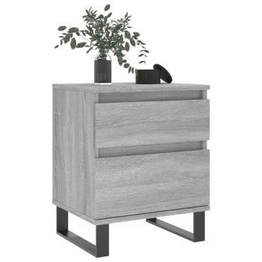 vidaXL Κομοδίνο Γκρι Sonoma 40x35x50cm από Επεξεργασμένο Ξύλο 1 τεμ.