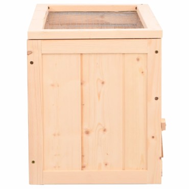 vidaXL Κλουβί Χάμστερ 60 x 30 x 35 εκ. από Μασίφ Ξύλο Ελάτης