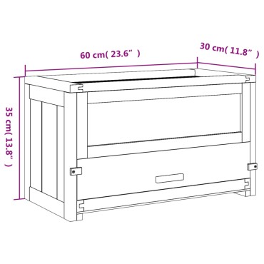 vidaXL Κλουβί Χάμστερ 60 x 30 x 35 εκ. από Μασίφ Ξύλο Ελάτης