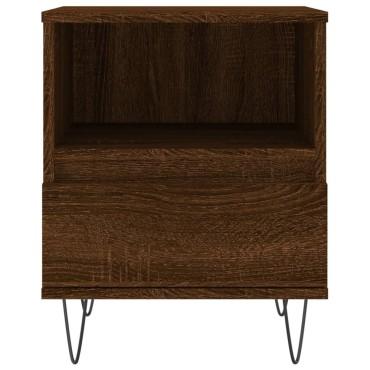 vidaXL Κομοδίνα 2 τεμ. Καφέ Δρυς 40x35x50cm από Επεξεργ. Ξύλο