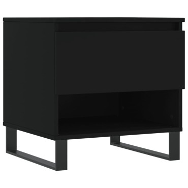 vidaXL Τραπεζάκια Σαλονιού 2 τεμ. Μαύρα 50x46x50cm Επεξεργασμένο Ξύλο