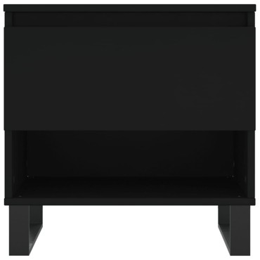 vidaXL Τραπεζάκια Σαλονιού 2 τεμ. Μαύρα 50x46x50cm Επεξεργασμένο Ξύλο