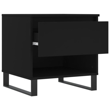 vidaXL Τραπεζάκια Σαλονιού 2 τεμ. Μαύρα 50x46x50cm Επεξεργασμένο Ξύλο