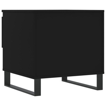 vidaXL Τραπεζάκια Σαλονιού 2 τεμ. Μαύρα 50x46x50cm Επεξεργασμένο Ξύλο