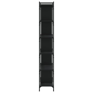 vidaXL Βιβλιοθήκη 6 Επιπέδων Μαύρη 76x32x192cm από Επεξεργ. Ξύλο 1 τεμ.