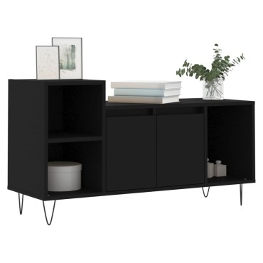 vidaXL Έπιπλο Τηλεόρασης Μαύρο 100x35x55cm Επεξ. Επεξεργασμένο Ξύλο