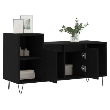 vidaXL Έπιπλο Τηλεόρασης Μαύρο 100x35x55cm Επεξ. Επεξεργασμένο Ξύλο