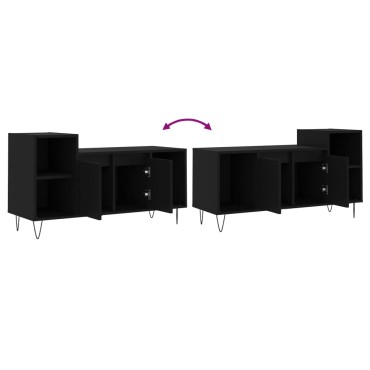 vidaXL Έπιπλο Τηλεόρασης Μαύρο 100x35x55cm Επεξ. Επεξεργασμένο Ξύλο
