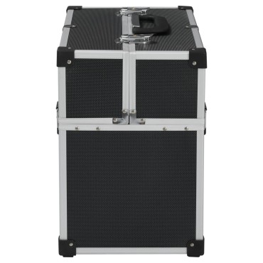 vidaXL Εργαλειοθήκη Μαύρη 38 x 22,5 x 34 εκ. από Αλουμίνιο