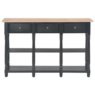 vidaXL Τραπέζι Κονσόλα Μαύρο 110x30x76cm από Επεξεργασμένο Ξύλο