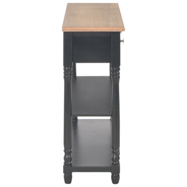 vidaXL Τραπέζι Κονσόλα Μαύρο 110x30x76cm από Επεξεργασμένο Ξύλο