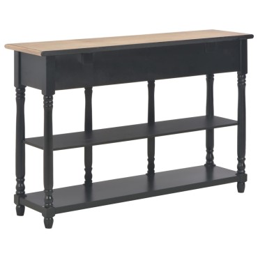 vidaXL Τραπέζι Κονσόλα Μαύρο 110x30x76cm από Επεξεργασμένο Ξύλο