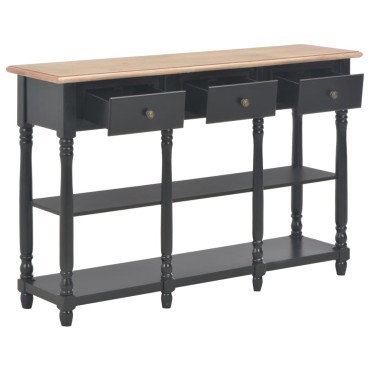 vidaXL Τραπέζι Κονσόλα Μαύρο 110x30x76cm από Επεξεργασμένο Ξύλο