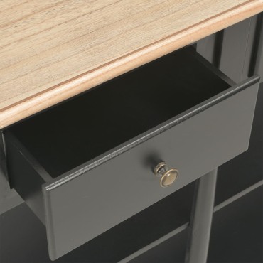 vidaXL Τραπέζι Κονσόλα Μαύρο 110x30x76cm από Επεξεργασμένο Ξύλο