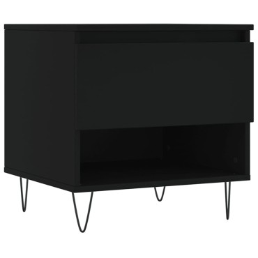 vidaXL Τραπεζάκια Σαλονιού 2 τεμ. Μαύρα 50x46x50cm Επεξεργασμένο Ξύλο