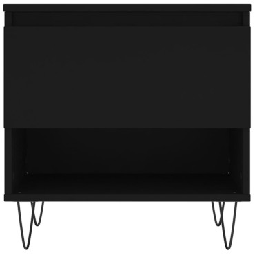 vidaXL Τραπεζάκια Σαλονιού 2 τεμ. Μαύρα 50x46x50cm Επεξεργασμένο Ξύλο