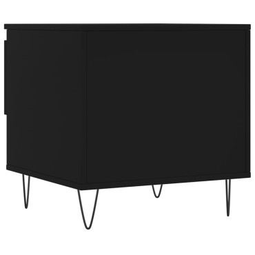 vidaXL Τραπεζάκια Σαλονιού 2 τεμ. Μαύρα 50x46x50cm Επεξεργασμένο Ξύλο