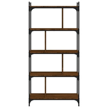 vidaXL Βιβλιοθήκη 5 Επιπέδων Καφέ Δρυς 76x32x158cm Επεξ. Ξύλο 1 τεμ.