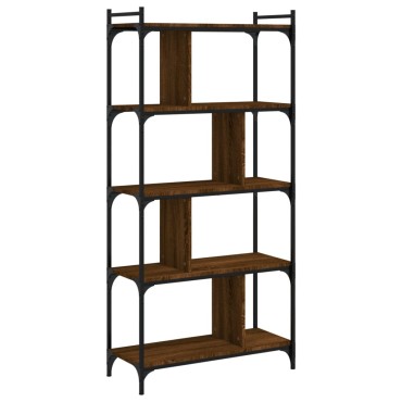 vidaXL Βιβλιοθήκη 5 Επιπέδων Καφέ Δρυς 76x32x158cm Επεξ. Ξύλο 1 τεμ.