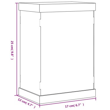 vidaXL Κουτί Βιτρίνα Διάφανο 17x12x25 εκ. Ακρυλικό