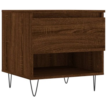 vidaXL Τραπεζάκια Σαλονιού 2 τεμ. Καφέ Δρυς 50x46x50cm Επεξ. Ξύλο