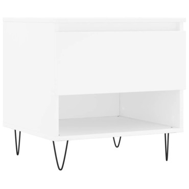vidaXL Τραπεζάκι Σαλονιού Λευκό 50x46x50cm από Επεξεργ. Ξύλο 1 τεμ.