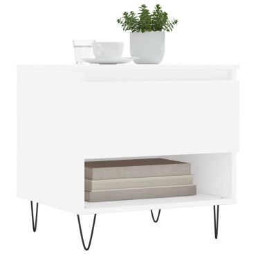 vidaXL Τραπεζάκι Σαλονιού Λευκό 50x46x50cm από Επεξεργ. Ξύλο 1 τεμ.