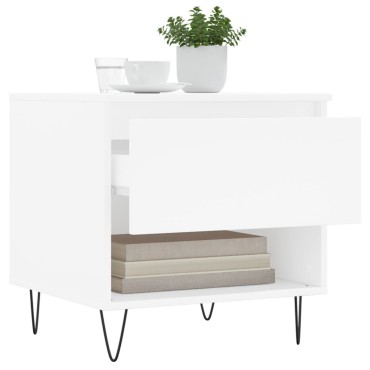 vidaXL Τραπεζάκι Σαλονιού Λευκό 50x46x50cm από Επεξεργ. Ξύλο 1 τεμ.