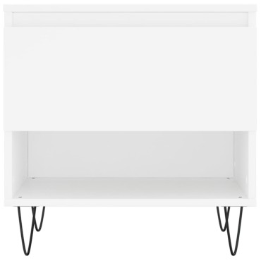 vidaXL Τραπεζάκι Σαλονιού Λευκό 50x46x50cm από Επεξεργ. Ξύλο 1 τεμ.