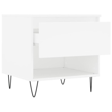 vidaXL Τραπεζάκι Σαλονιού Λευκό 50x46x50cm από Επεξεργ. Ξύλο 1 τεμ.